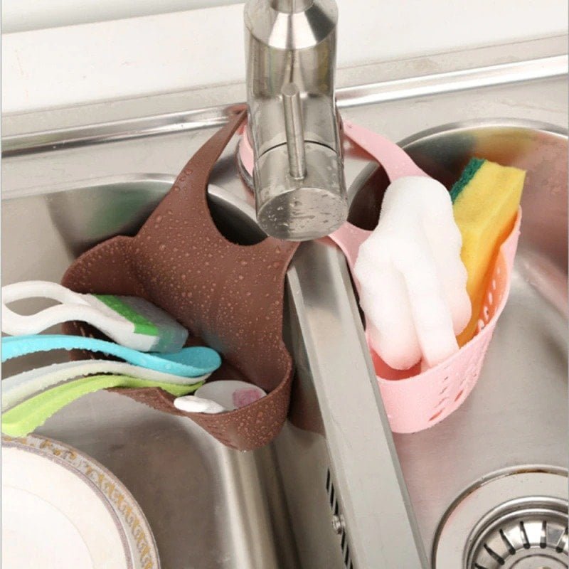 Sink Sponge Holder Modern Deals   Adjustable Snap Sink Sponge Storage Rack Main 5 