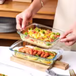 3pcs Oven Dish Set Glass