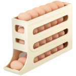 4 Layers Automatic Rolling Egg Holder Rack | Fridge Egg Storage Box