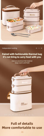 Bento Stainless Steel Lunch Box With Insulated Bag - Image 8