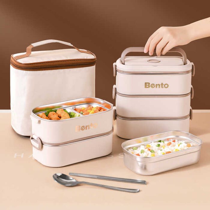 Bento Stainless Steel Lunch Box With Insulated Bag - Image 4
