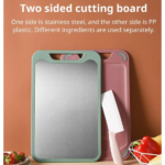 Stainless Steel and Plastic Two-sided Cutting Board