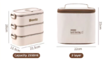 Bento Stainless Steel Lunch Box With Insulated Bag - Image 3