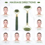 Face Massager | Jade Roller Gua Sha | Natural Stone - Image 3