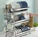 Stainless Steel Dish Rack with Drain Plate - Image 8