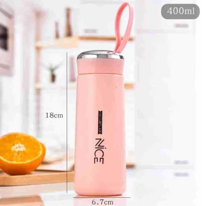 Vaccum Flask Glass Water Bottle 400ML - Image 2