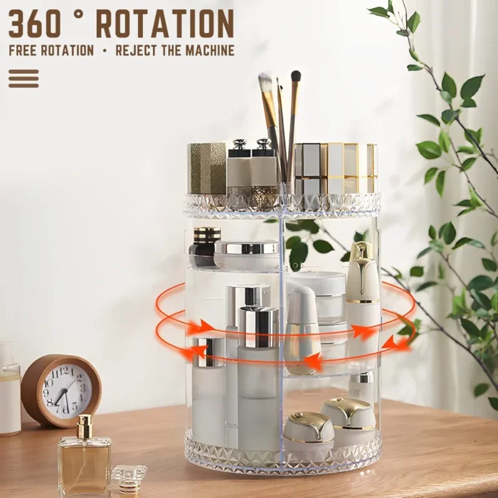 360 Degree Rotating Cosmetic Makeup Organizer - Image 6