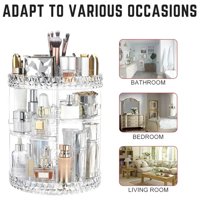 360 Degree Rotating Cosmetic Makeup Organizer - Image 5