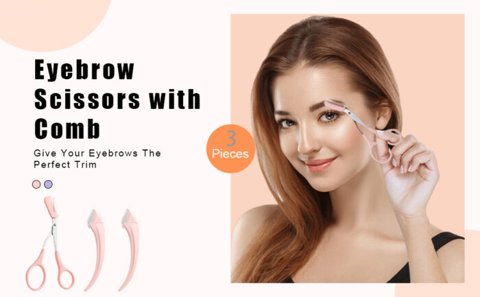 Eyebrow Trimmer Set | Stainless Steel Curved Eyebrow Razor Eyebrow Scissors With Comb - Image 10