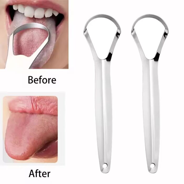 Open Type Tongue Scraper | Stainless Steel Oral Tongue Cleaner - Image 5
