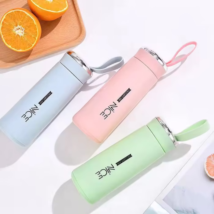 Vaccum Flask Glass Water Bottle 400ML - Image 6