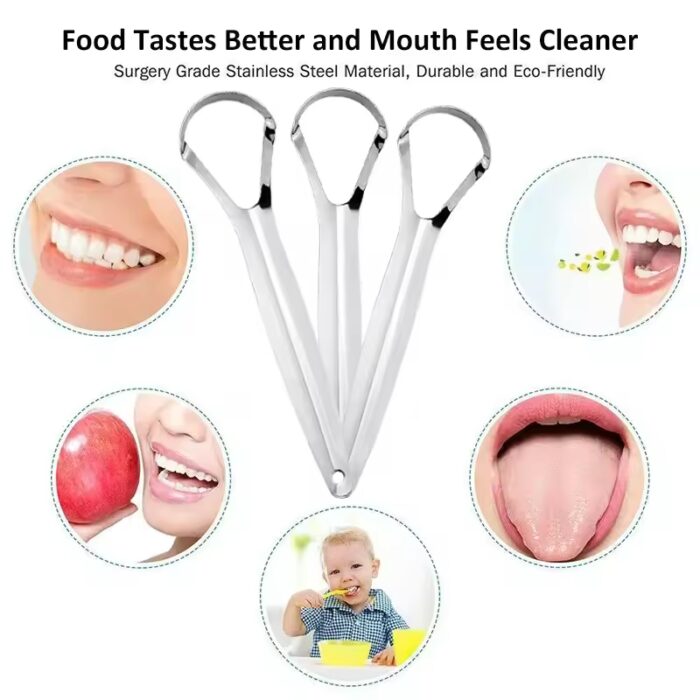 Open Type Tongue Scraper | Stainless Steel Oral Tongue Cleaner - Image 3