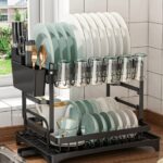 New Dish Drying Rack for Kitchen Counter With Drainage