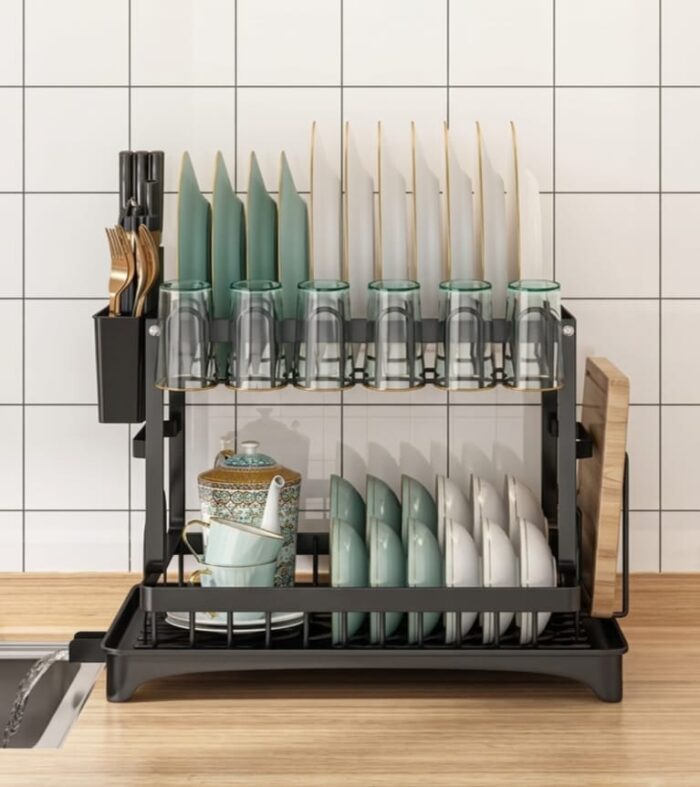 New Dish Drying Rack for Kitchen Counter With Drainage - Image 3