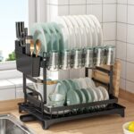 New Dish Drying Rack for Kitchen Counter With Drainage