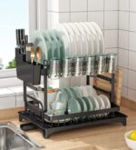 New Dish Drying Rack for Kitchen Counter With Drainage