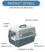 Pet Carrier Cat Cage Travel Kennel - Image 3