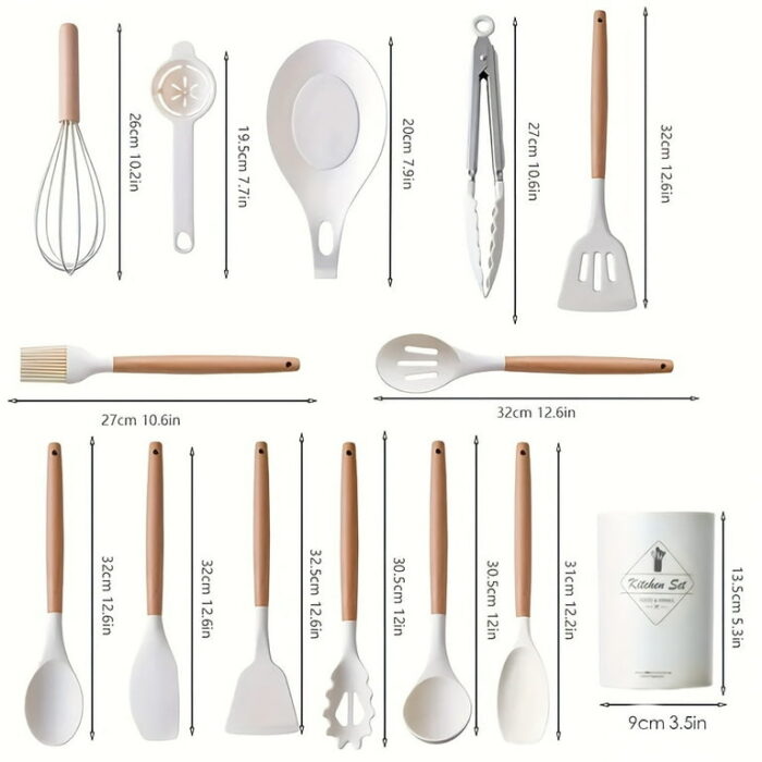 14 Pcs Silicone Utensils Set - Image 2