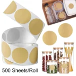 Round Kraft Adhesive Label Roll - Image 3