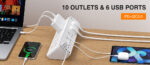 LDNIO 10 AC Outlets Universal Power Strip SC10610C