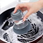 Plastic Pot Cleaning Brush with dispensar
