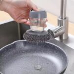 Plastic Pot Cleaning Brush with dispensar - Image 6
