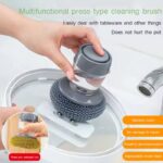 Plastic Pot Cleaning Brush with dispensar - Image 5