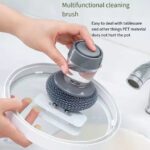 Plastic Pot Cleaning Brush with dispensar - Image 7
