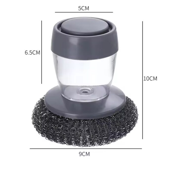 Plastic Pot Cleaning Brush with dispensar - Image 2