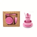 6 Pcs Wheat Straw Tableware Set - Image 4