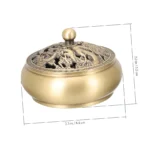 Brass Incense Burner with Lid Decorative - Image 2