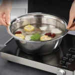3 in 1 Stainless Steel Multifunctional Vegetable Fruits Washing Bowl Set - Image 3