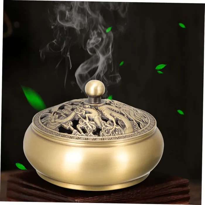 Brass Incense Burner with Lid Decorative - Image 9