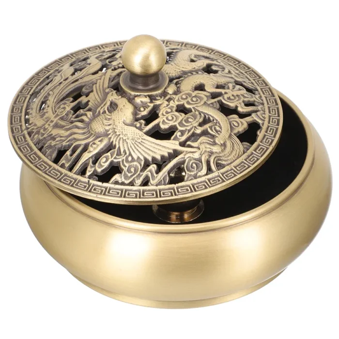 Brass Incense Burner with Lid Decorative - Image 7