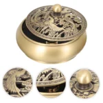 Brass Incense Burner with Lid Decorative - Image 4