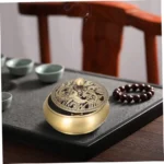 Brass Incense Burner with Lid Decorative - Image 5