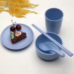 6 Pcs Wheat Straw Tableware Set - Image 6