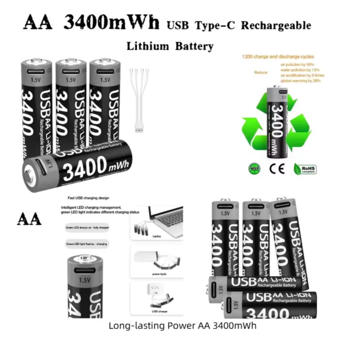 1.5V AA Type-C Rechargeable Battery - Image 13