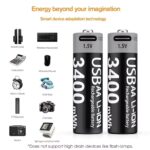 1.5V AA 3400 mWh Type-C Rechargeable Battery - Image 2