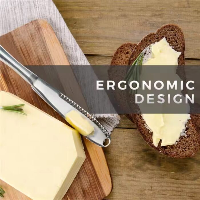 Stainless Steel Butter Knife With Hole Cheese Butter Cutter - Image 6