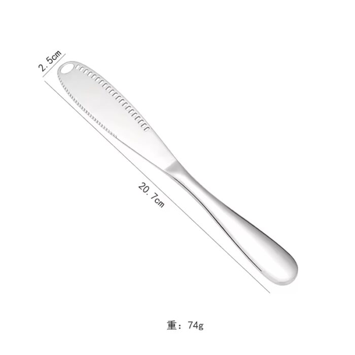 Stainless Steel Butter Knife With Hole Cheese Butter Cutter - Image 7