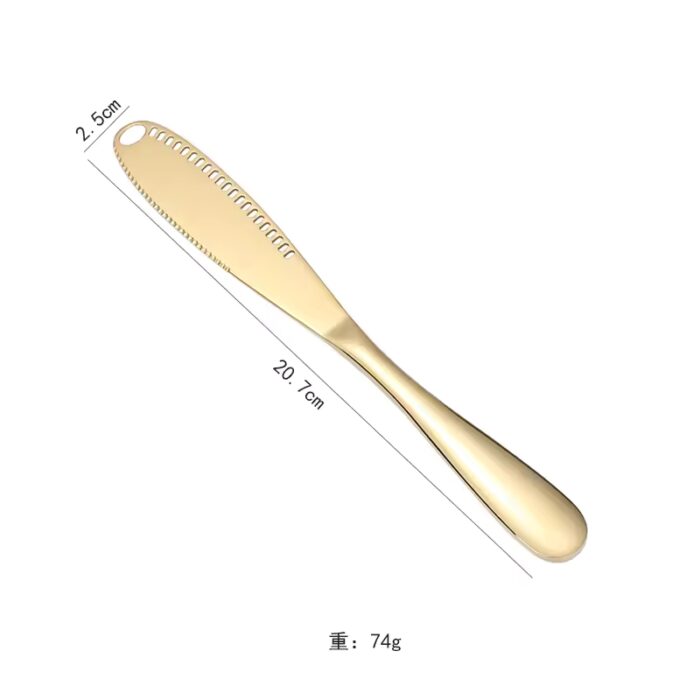 Stainless Steel Butter Knife With Hole Cheese Butter Cutter - Image 8