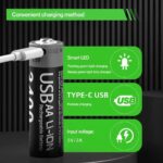 1.5V AA 3400 mWh Type-C Rechargeable Battery - Image 5