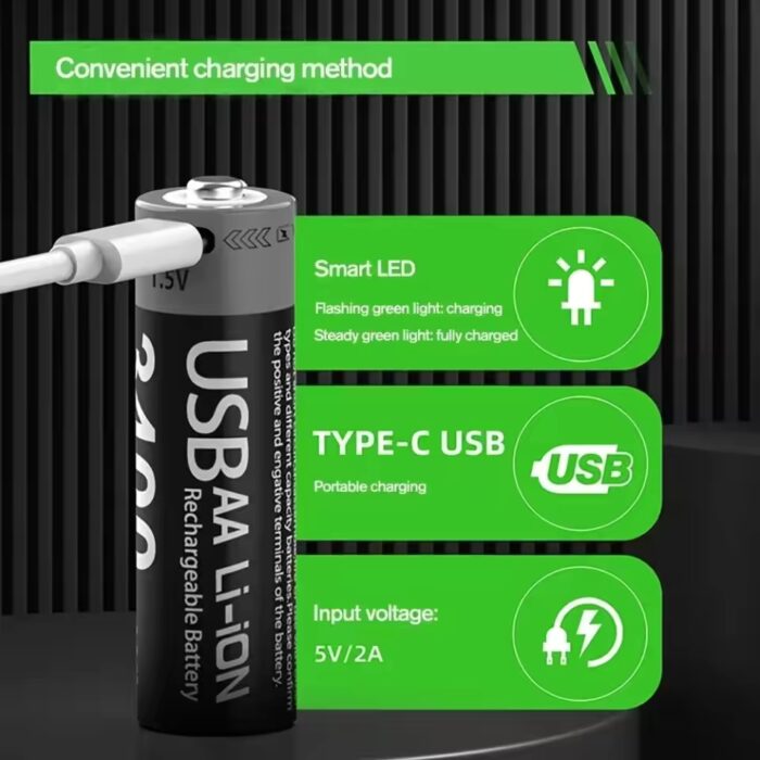 1.5V AA Type-C Rechargeable Battery - Image 7