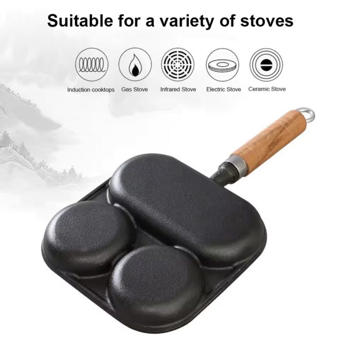 2 Hole Cast Iron Pan - Image 3