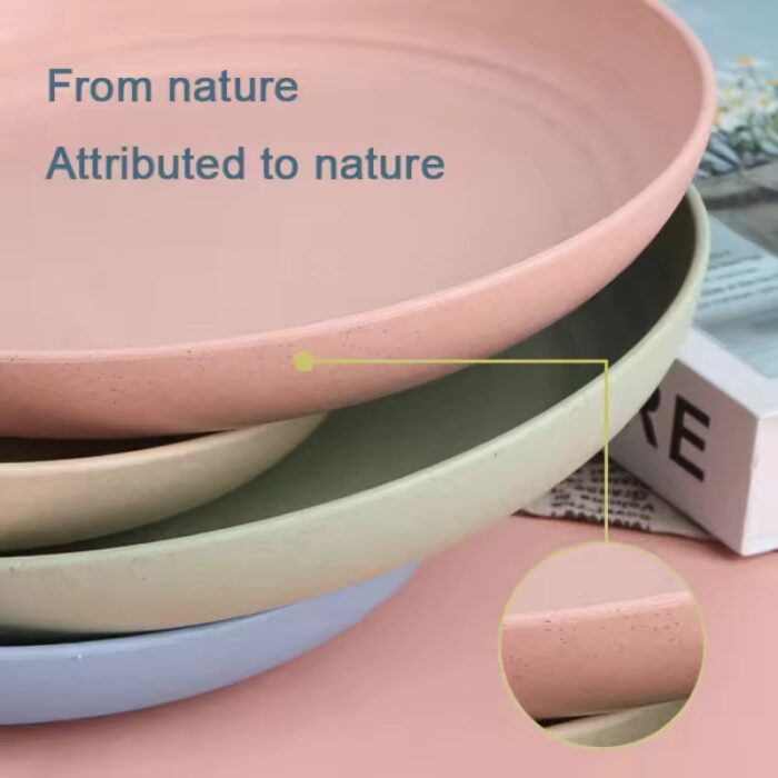 Unbreakable Wheat Straw Dish Fruit Plate - Image 6