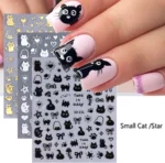 Black Cat Nail Stickers - Image 7
