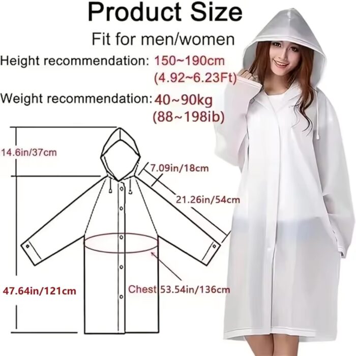 Hooded Rain Coat - Image 2