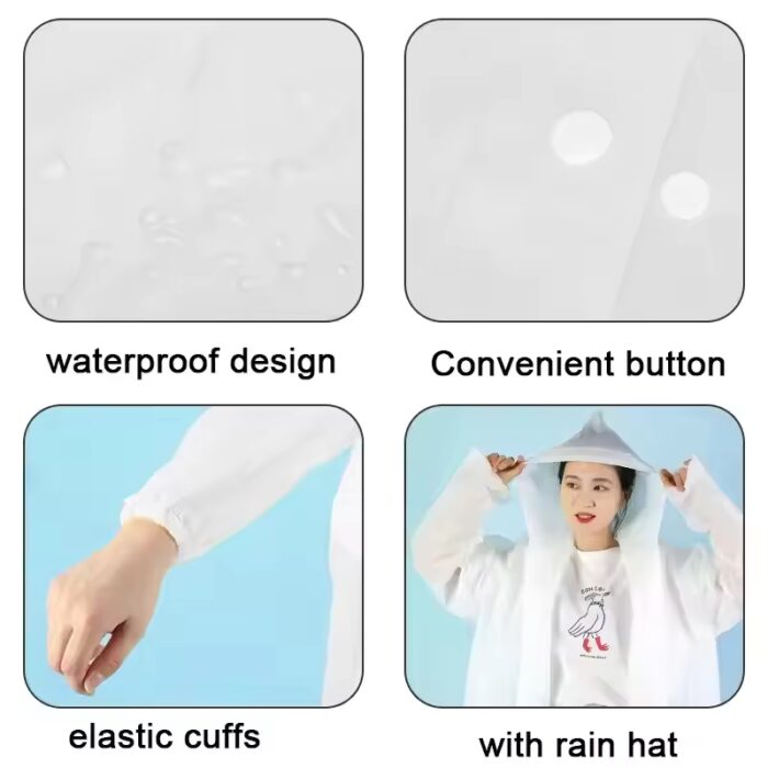 Hooded Rain Coat - Image 5