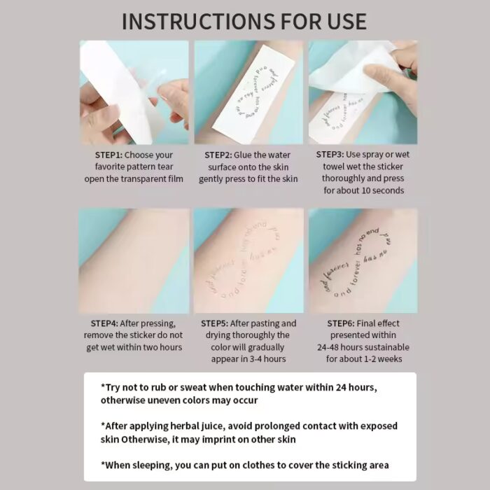 Waterproof Mini Temporary Tattoo Stickers - Image 7